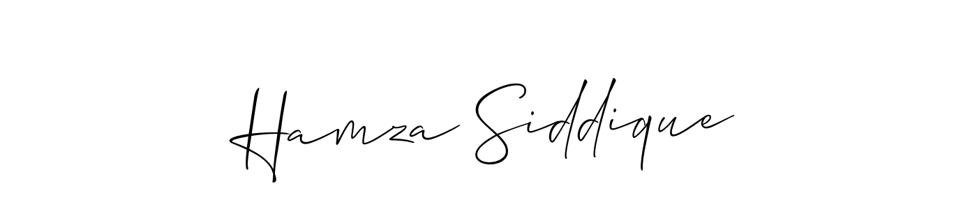 The best way (Allison_Script) to make a short signature is to pick only two or three words in your name. The name Hamza Siddique include a total of six letters. For converting this name. Hamza Siddique signature style 2 images and pictures png