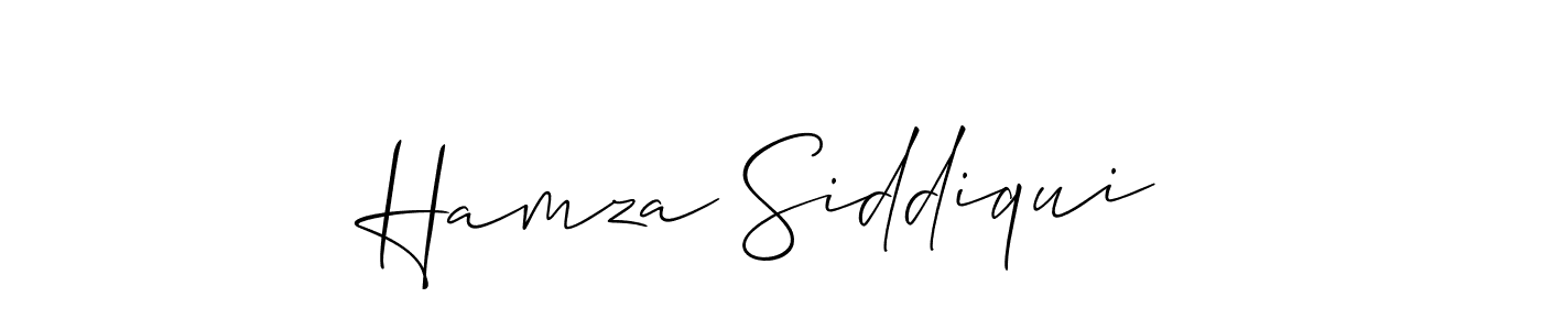 Design your own signature with our free online signature maker. With this signature software, you can create a handwritten (Allison_Script) signature for name Hamza Siddiqui. Hamza Siddiqui signature style 2 images and pictures png