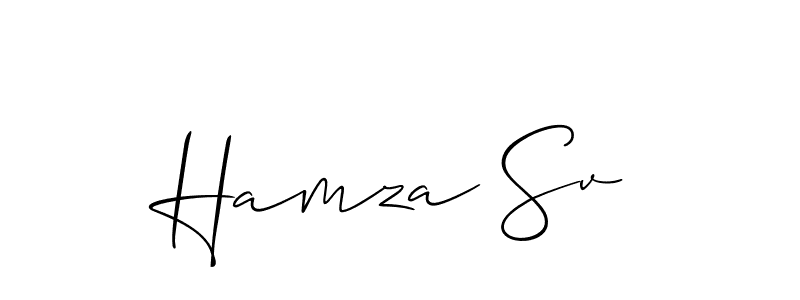 This is the best signature style for the Hamza Sv name. Also you like these signature font (Allison_Script). Mix name signature. Hamza Sv signature style 2 images and pictures png