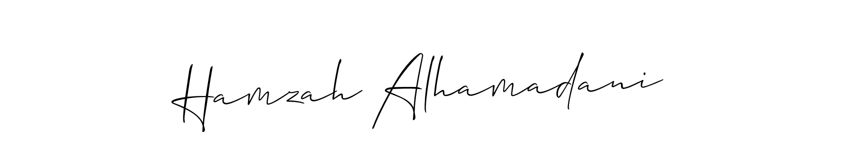 Make a beautiful signature design for name Hamzah Alhamadani. Use this online signature maker to create a handwritten signature for free. Hamzah Alhamadani signature style 2 images and pictures png