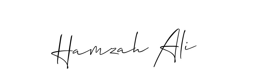 You should practise on your own different ways (Allison_Script) to write your name (Hamzah Ali) in signature. don't let someone else do it for you. Hamzah Ali signature style 2 images and pictures png