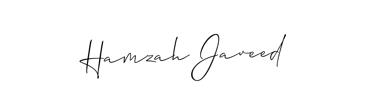 This is the best signature style for the Hamzah Javeed name. Also you like these signature font (Allison_Script). Mix name signature. Hamzah Javeed signature style 2 images and pictures png