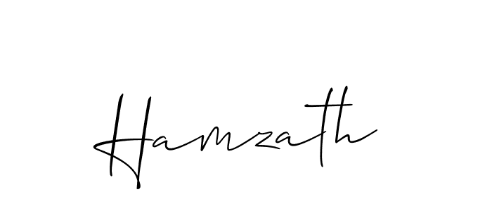 How to make Hamzath signature? Allison_Script is a professional autograph style. Create handwritten signature for Hamzath name. Hamzath signature style 2 images and pictures png