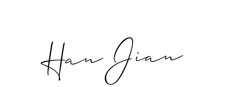 You can use this online signature creator to create a handwritten signature for the name Han Jian. This is the best online autograph maker. Han Jian signature style 2 images and pictures png