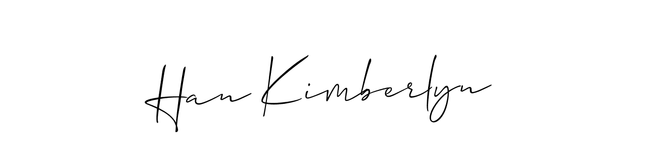 Best and Professional Signature Style for Han Kimberlyn. Allison_Script Best Signature Style Collection. Han Kimberlyn signature style 2 images and pictures png