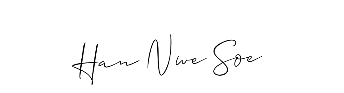 Han Nwe Soe stylish signature style. Best Handwritten Sign (Allison_Script) for my name. Handwritten Signature Collection Ideas for my name Han Nwe Soe. Han Nwe Soe signature style 2 images and pictures png