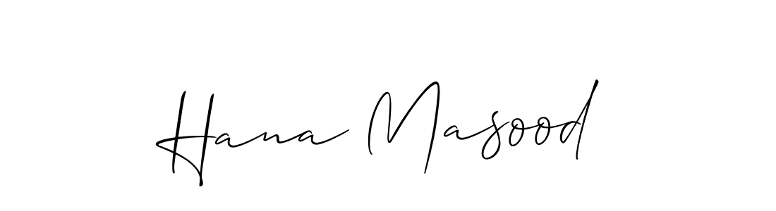 Similarly Allison_Script is the best handwritten signature design. Signature creator online .You can use it as an online autograph creator for name Hana Masood. Hana Masood signature style 2 images and pictures png