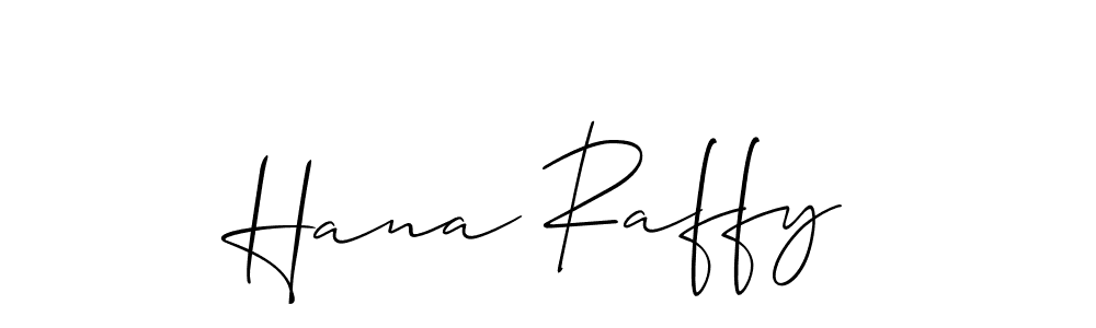 Create a beautiful signature design for name Hana Raffy. With this signature (Allison_Script) fonts, you can make a handwritten signature for free. Hana Raffy signature style 2 images and pictures png