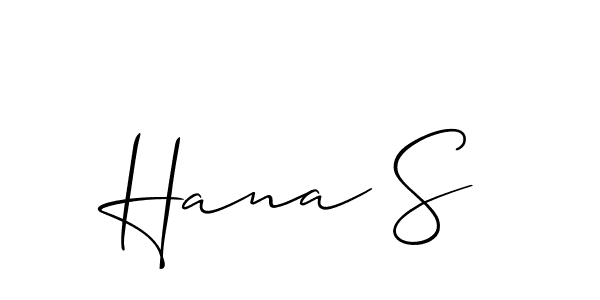 How to Draw Hana S signature style? Allison_Script is a latest design signature styles for name Hana S. Hana S signature style 2 images and pictures png