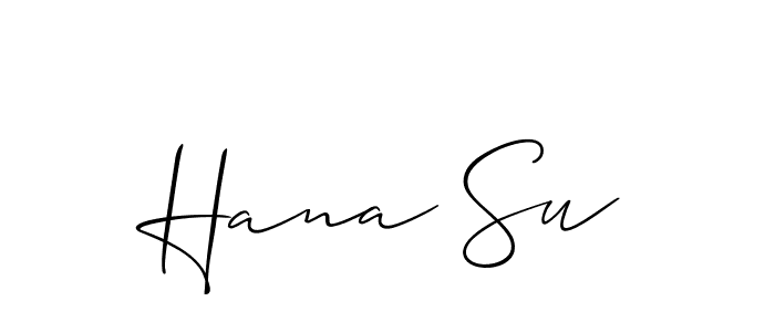 Hana Su stylish signature style. Best Handwritten Sign (Allison_Script) for my name. Handwritten Signature Collection Ideas for my name Hana Su. Hana Su signature style 2 images and pictures png