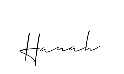 Hanah stylish signature style. Best Handwritten Sign (Allison_Script) for my name. Handwritten Signature Collection Ideas for my name Hanah. Hanah signature style 2 images and pictures png