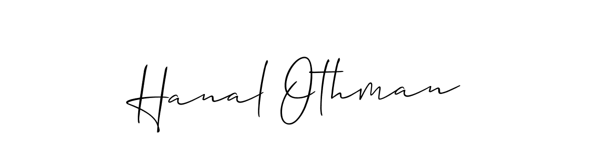 You should practise on your own different ways (Allison_Script) to write your name (Hanal Othman) in signature. don't let someone else do it for you. Hanal Othman signature style 2 images and pictures png
