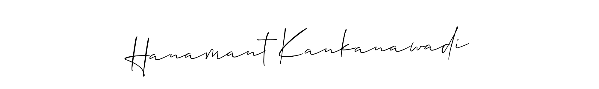 Design your own signature with our free online signature maker. With this signature software, you can create a handwritten (Allison_Script) signature for name Hanamant Kankanawadi. Hanamant Kankanawadi signature style 2 images and pictures png