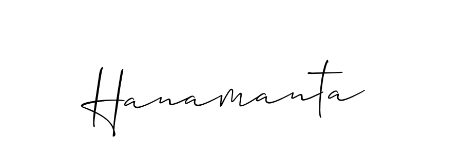 Allison_Script is a professional signature style that is perfect for those who want to add a touch of class to their signature. It is also a great choice for those who want to make their signature more unique. Get Hanamanta name to fancy signature for free. Hanamanta signature style 2 images and pictures png