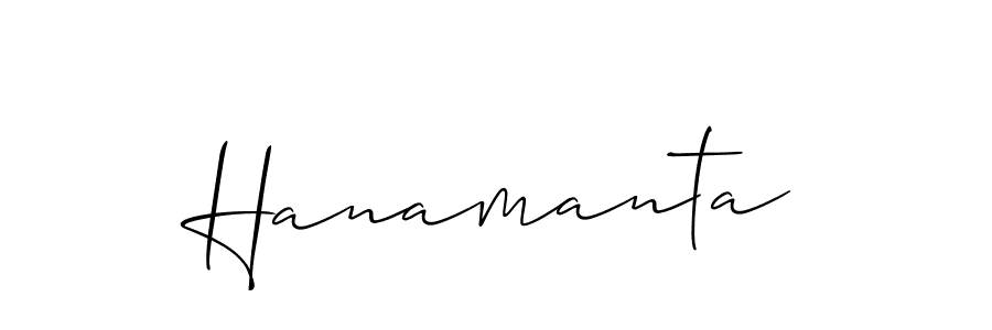 Also we have Hanamanta name is the best signature style. Create professional handwritten signature collection using Allison_Script autograph style. Hanamanta signature style 2 images and pictures png