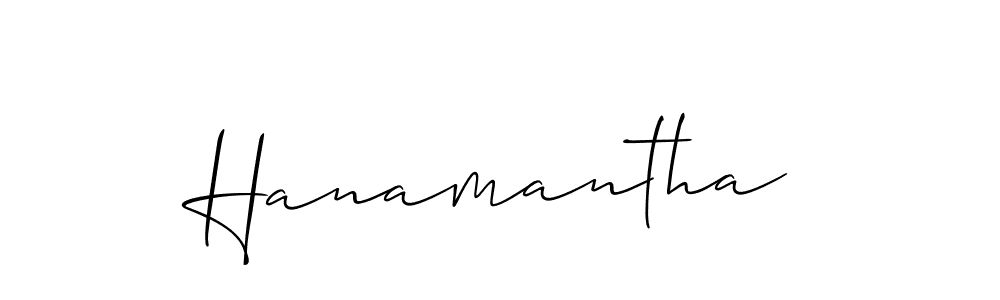 Make a beautiful signature design for name Hanamantha. With this signature (Allison_Script) style, you can create a handwritten signature for free. Hanamantha signature style 2 images and pictures png