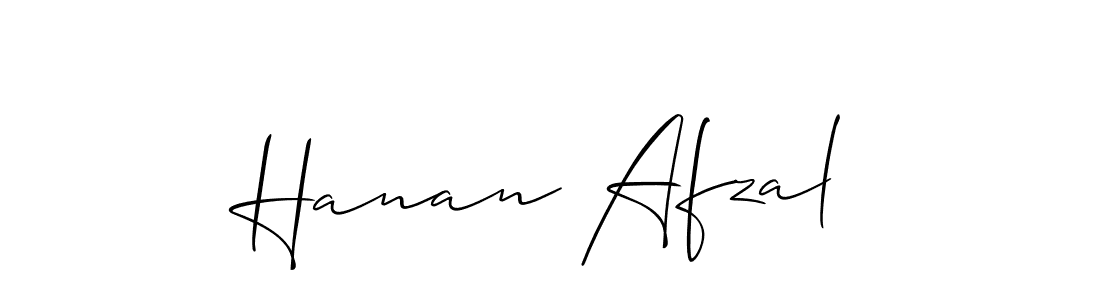 Make a beautiful signature design for name Hanan Afzal. With this signature (Allison_Script) style, you can create a handwritten signature for free. Hanan Afzal signature style 2 images and pictures png
