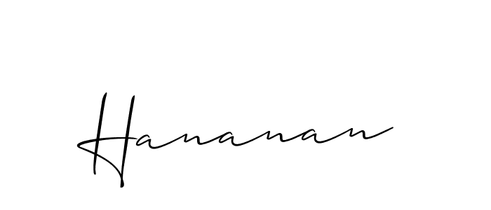 Hananan stylish signature style. Best Handwritten Sign (Allison_Script) for my name. Handwritten Signature Collection Ideas for my name Hananan. Hananan signature style 2 images and pictures png