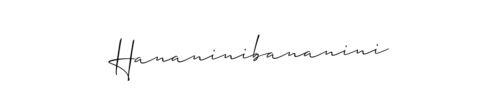 Allison_Script is a professional signature style that is perfect for those who want to add a touch of class to their signature. It is also a great choice for those who want to make their signature more unique. Get Hananinibananini name to fancy signature for free. Hananinibananini signature style 2 images and pictures png