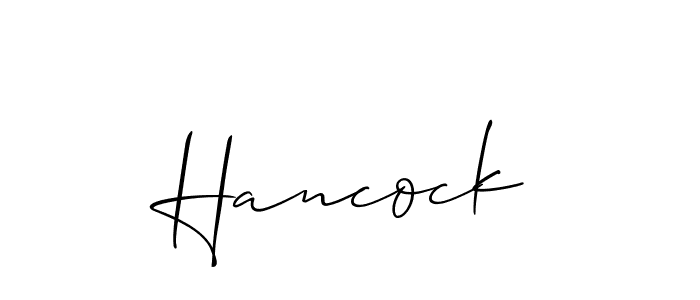 Make a beautiful signature design for name Hancock. With this signature (Allison_Script) style, you can create a handwritten signature for free. Hancock signature style 2 images and pictures png