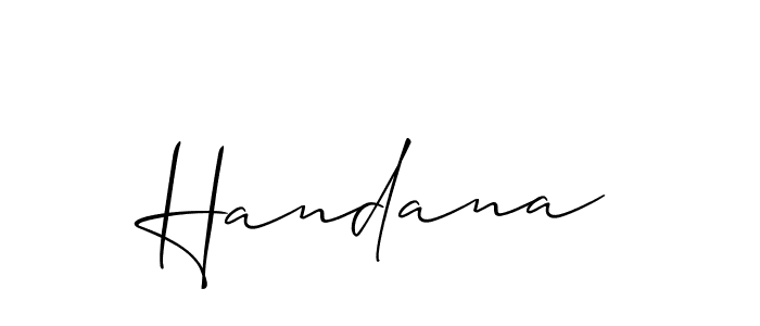 You should practise on your own different ways (Allison_Script) to write your name (Handana) in signature. don't let someone else do it for you. Handana signature style 2 images and pictures png