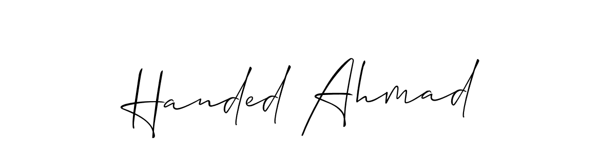 Once you've used our free online signature maker to create your best signature Allison_Script style, it's time to enjoy all of the benefits that Handed Ahmad name signing documents. Handed Ahmad signature style 2 images and pictures png