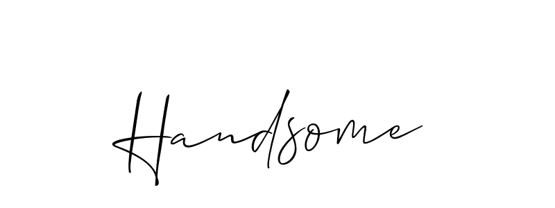 How to make Handsome signature? Allison_Script is a professional autograph style. Create handwritten signature for Handsome name. Handsome signature style 2 images and pictures png