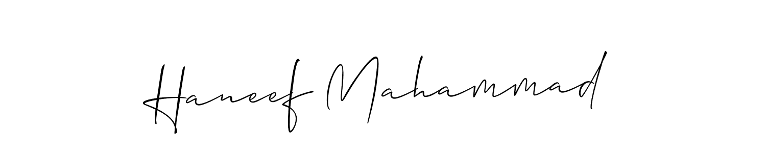 This is the best signature style for the Haneef Mahammad name. Also you like these signature font (Allison_Script). Mix name signature. Haneef Mahammad signature style 2 images and pictures png