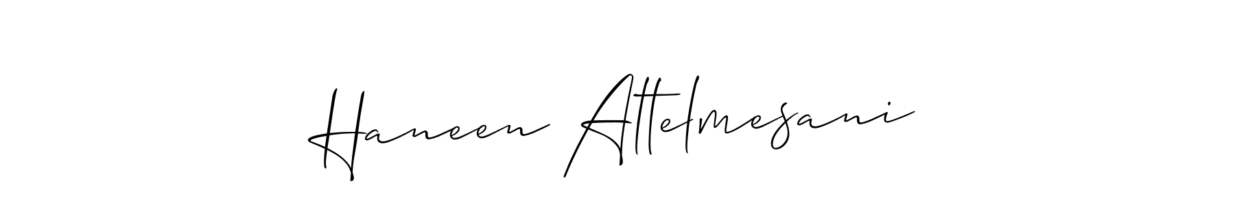 Best and Professional Signature Style for Haneen Altelmesani. Allison_Script Best Signature Style Collection. Haneen Altelmesani signature style 2 images and pictures png