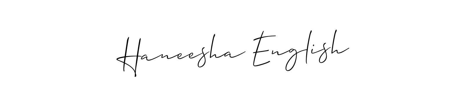 Haneesha English stylish signature style. Best Handwritten Sign (Allison_Script) for my name. Handwritten Signature Collection Ideas for my name Haneesha English. Haneesha English signature style 2 images and pictures png