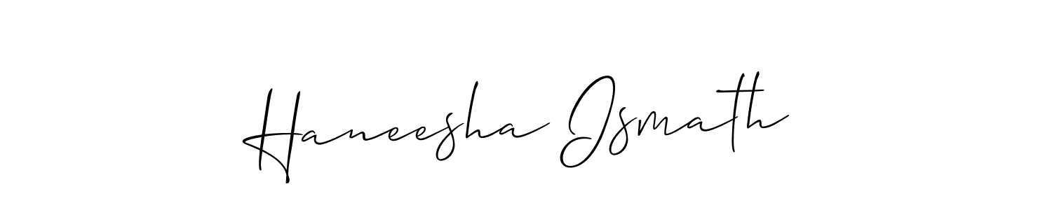 Best and Professional Signature Style for Haneesha Ismath. Allison_Script Best Signature Style Collection. Haneesha Ismath signature style 2 images and pictures png