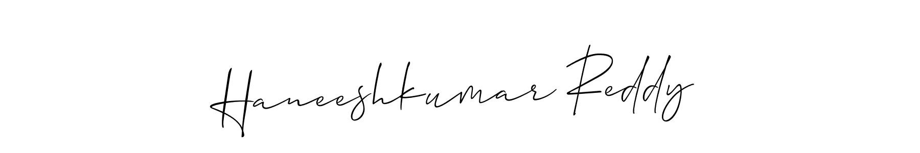 It looks lik you need a new signature style for name Haneeshkumar Reddy. Design unique handwritten (Allison_Script) signature with our free signature maker in just a few clicks. Haneeshkumar Reddy signature style 2 images and pictures png