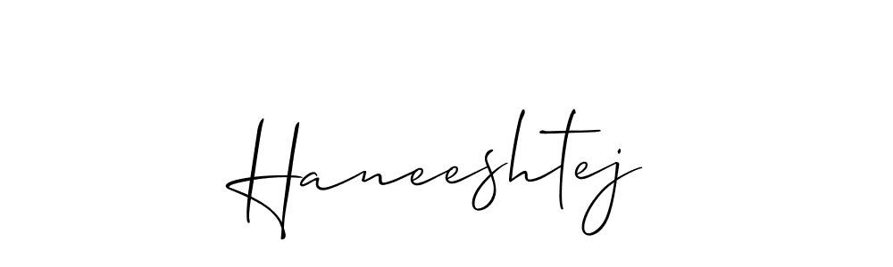 Create a beautiful signature design for name Haneeshtej. With this signature (Allison_Script) fonts, you can make a handwritten signature for free. Haneeshtej signature style 2 images and pictures png