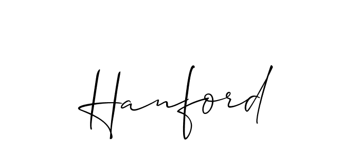 How to make Hanford signature? Allison_Script is a professional autograph style. Create handwritten signature for Hanford name. Hanford signature style 2 images and pictures png