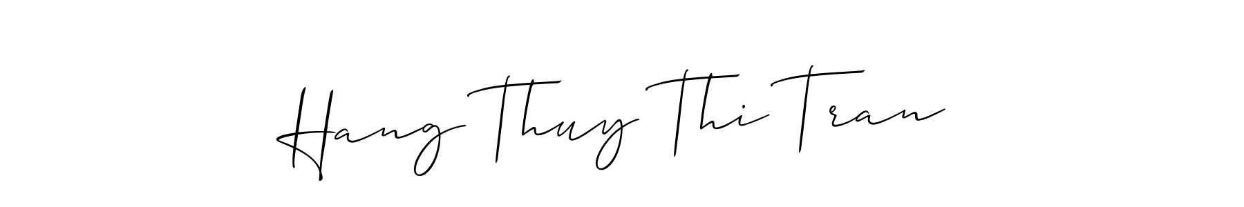 Create a beautiful signature design for name Hang Thuy Thi Tran. With this signature (Allison_Script) fonts, you can make a handwritten signature for free. Hang Thuy Thi Tran signature style 2 images and pictures png