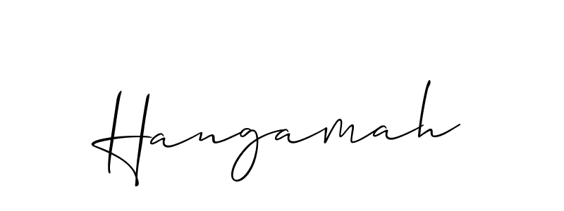 Similarly Allison_Script is the best handwritten signature design. Signature creator online .You can use it as an online autograph creator for name Hangamah. Hangamah signature style 2 images and pictures png