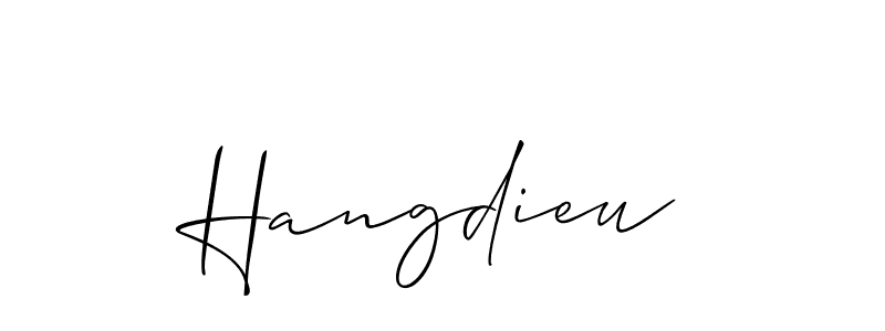 Once you've used our free online signature maker to create your best signature Allison_Script style, it's time to enjoy all of the benefits that Hangdieu name signing documents. Hangdieu signature style 2 images and pictures png