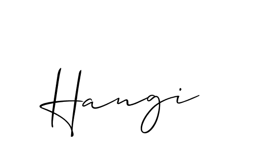 Create a beautiful signature design for name Hangi. With this signature (Allison_Script) fonts, you can make a handwritten signature for free. Hangi signature style 2 images and pictures png