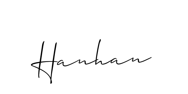 How to make Hanhan signature? Allison_Script is a professional autograph style. Create handwritten signature for Hanhan name. Hanhan signature style 2 images and pictures png