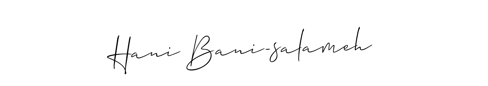 See photos of Hani Bani-salameh official signature by Spectra . Check more albums & portfolios. Read reviews & check more about Allison_Script font. Hani Bani-salameh signature style 2 images and pictures png