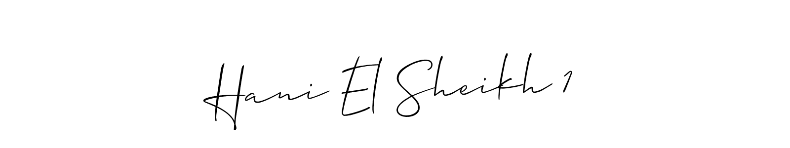 Also we have Hani El Sheikh 1 name is the best signature style. Create professional handwritten signature collection using Allison_Script autograph style. Hani El Sheikh 1 signature style 2 images and pictures png