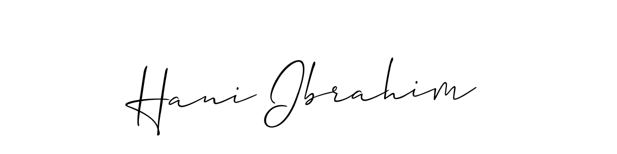 You should practise on your own different ways (Allison_Script) to write your name (Hani Ibrahim) in signature. don't let someone else do it for you. Hani Ibrahim signature style 2 images and pictures png