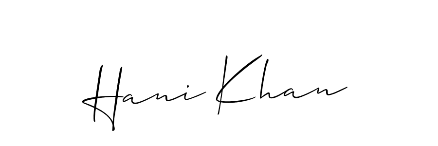 Hani Khan stylish signature style. Best Handwritten Sign (Allison_Script) for my name. Handwritten Signature Collection Ideas for my name Hani Khan. Hani Khan signature style 2 images and pictures png