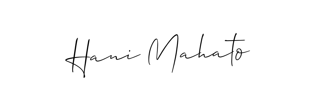 How to make Hani Mahato signature? Allison_Script is a professional autograph style. Create handwritten signature for Hani Mahato name. Hani Mahato signature style 2 images and pictures png