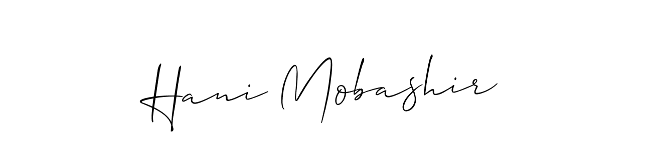 You should practise on your own different ways (Allison_Script) to write your name (Hani Mobashir) in signature. don't let someone else do it for you. Hani Mobashir signature style 2 images and pictures png