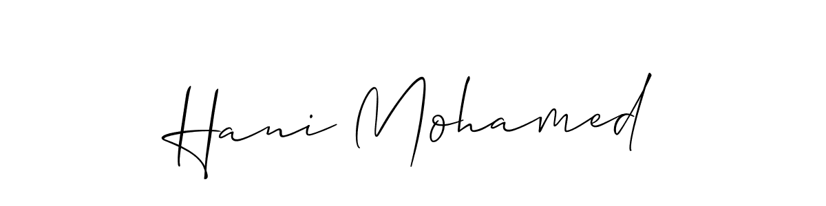 How to make Hani Mohamed signature? Allison_Script is a professional autograph style. Create handwritten signature for Hani Mohamed name. Hani Mohamed signature style 2 images and pictures png