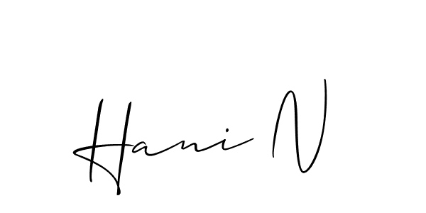 Hani N stylish signature style. Best Handwritten Sign (Allison_Script) for my name. Handwritten Signature Collection Ideas for my name Hani N. Hani N signature style 2 images and pictures png