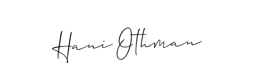 You should practise on your own different ways (Allison_Script) to write your name (Hani Othman) in signature. don't let someone else do it for you. Hani Othman signature style 2 images and pictures png