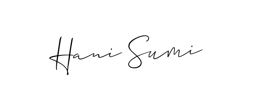 Design your own signature with our free online signature maker. With this signature software, you can create a handwritten (Allison_Script) signature for name Hani Sumi. Hani Sumi signature style 2 images and pictures png
