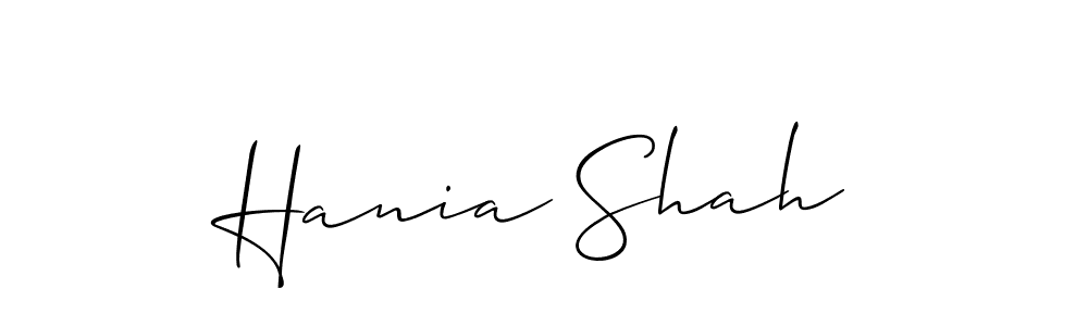 How to Draw Hania Shah signature style? Allison_Script is a latest design signature styles for name Hania Shah. Hania Shah signature style 2 images and pictures png